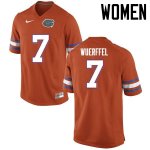 Women's Florida Gators #7 Danny Wuerffel NCAA Nike Orange Authentic Stitched College Football Jersey RUV6662LD